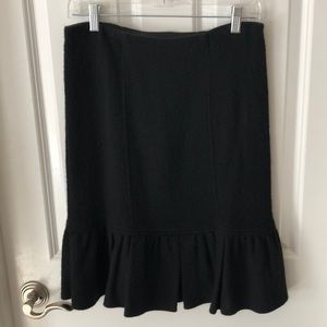 Nanette Lepore wool skirt with flutter hem